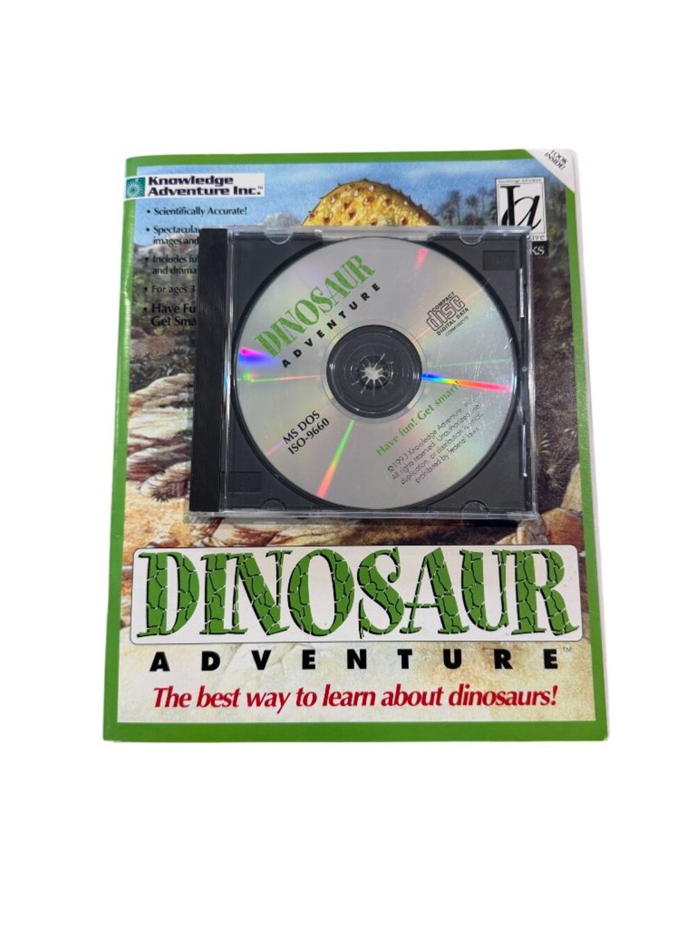Dinosaur Adventure CD-ROM User Guide MS-DOS 1993 Educational Software